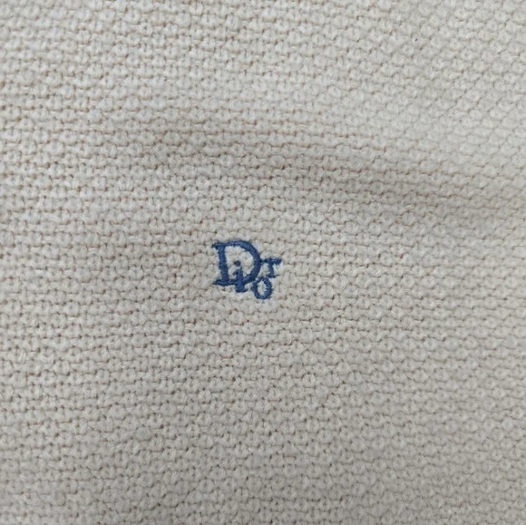 Christian Dior Vintage Knit Sweater Butter Yellow Soft Preppy Men's Size Large